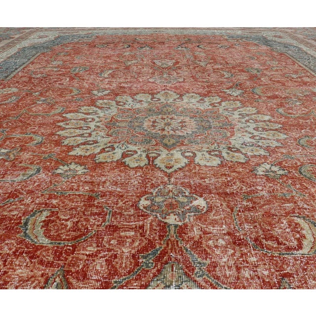 Large Antique Rug With Central Medallion and Regal Design 12'4 X 20'4 For Sale In Atlanta - Image 6 of 17