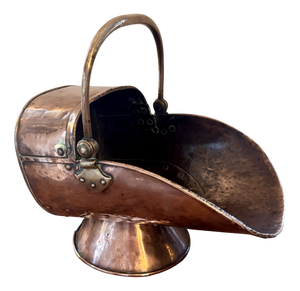 Antique Victorian Copper Coal Scuttle, 1880