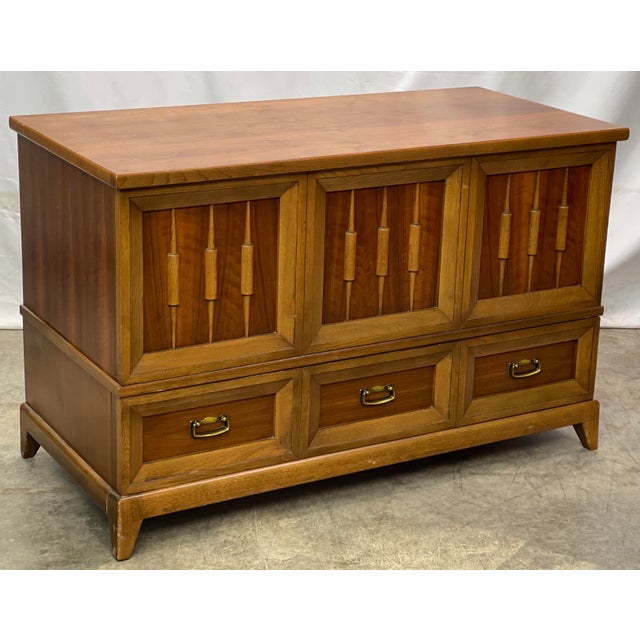 Vintage Mid Century Lane Altavista Provincial Walnut & Cedar Lined