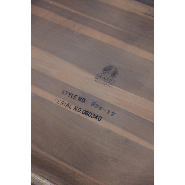 Lane Monte Carlo Square Coffee Table, Walnut and Oak With Ceramic Tile Inset For Sale In Pittsburgh - Image 6 of 7