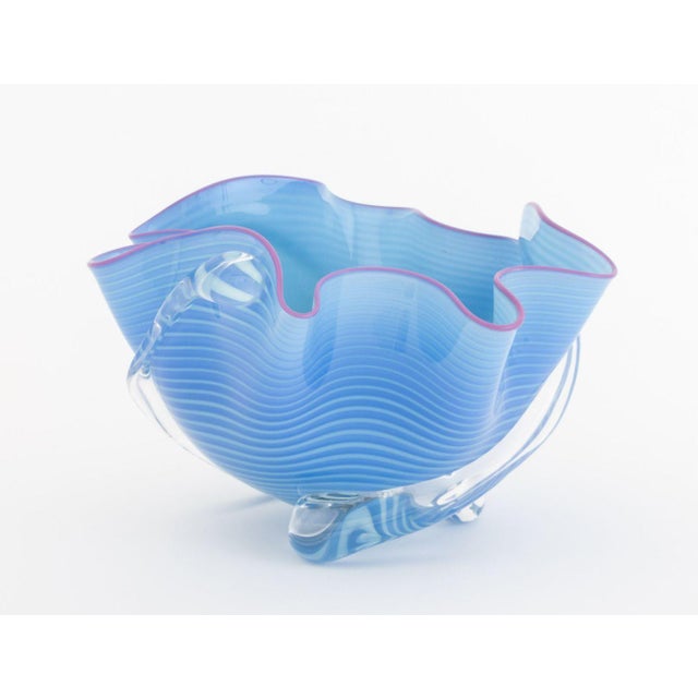 Glass Signed Studio Glass Handkerchief Bowl, 2004 For Sale - Image 7 of 10