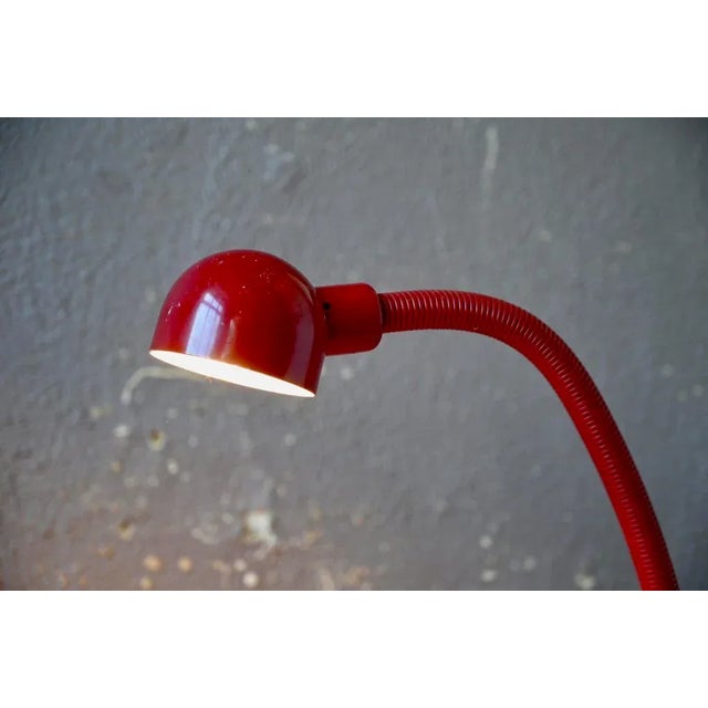 Contemporary Vintage Snake Desk Lamp in Red, 1970s For Sale - Image 3 of 12