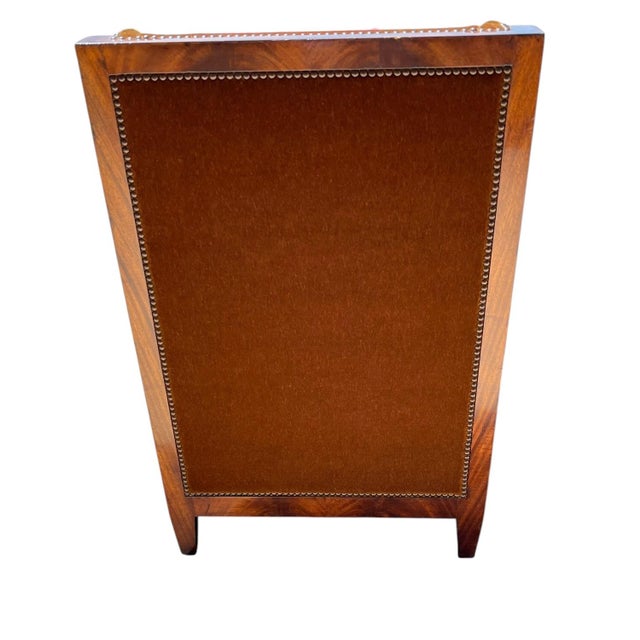 Art Deco Dessin Fournir Eyton Bergere. Mohair, Mahogany Club Chair For Sale - Image 3 of 17
