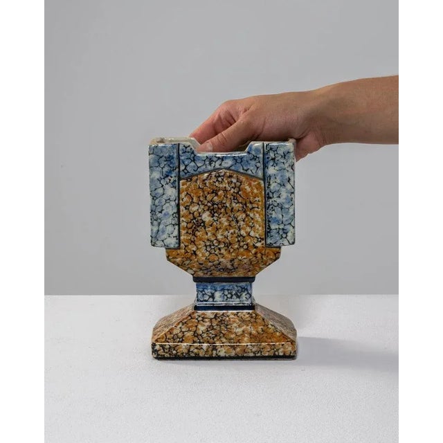 Art Deco 1920s French Ceramic Vase For Sale - Image 3 of 11