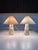 A pair of exceptional table lamps from the carrara arte colore series by the renowned german glassworks peill & putzler,...