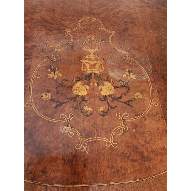 Antique Renaissance Revival Inlay Dining Table For Sale - Image 17 of 17