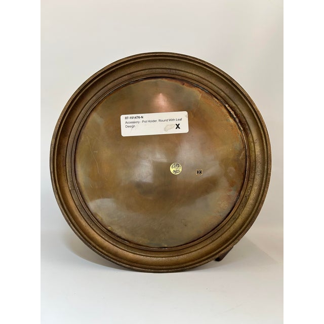Late 20th Century Late 20th Century Gatco Brass Acanthus Leaf Planter For Sale - Image 5 of 5
