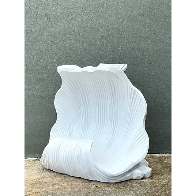 Vintage White Clam Shell Table Pedestals - Pair For Sale - Image 13 of 15