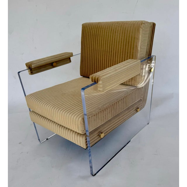 1980’s Pair Lucite Armchairs For Sale - Image 4 of 7
