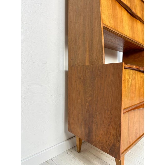 Vintage Walnut Cabinet by Franz Ehrlich for VEB Deutsche Werkstätten Hellerau, 1950s For Sale - Image 4 of 17