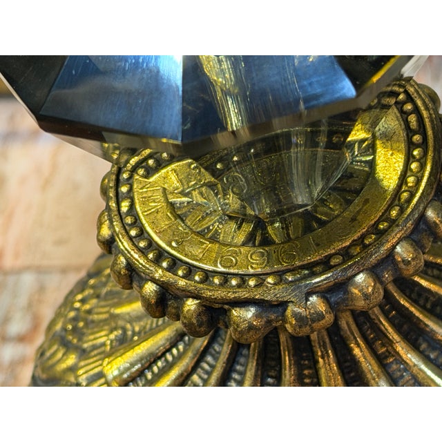 Vintage Loevsky & Loevsky Hollywood Regency Crystal Hanging Pendant Table Lamp For Sale - Image 16 of 18
