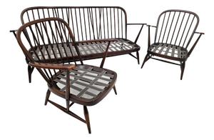 Windsor Sofa and Lounge Chairs by Lucian Ercolani for Ercol, 1950s, Set of 3