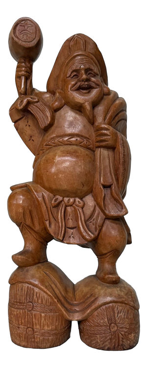 Japanese Wooden Daikokuten Figure, 1960