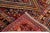Beautiful Vintage Shiraz hand-knotted Wool rug with the red field. This Shiraz rug has a multicolor accents in all over...