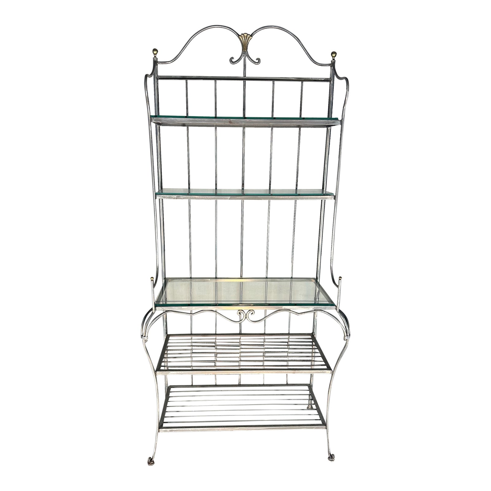 1990s Ethan Allen Legacy French Country Iron Bakers Rack Etagere Chairish