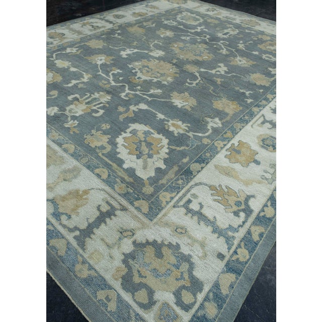 Turkish Turkish Oushak Rug 11'5" x 14'4" #18515 For Sale - Image 3 of 8