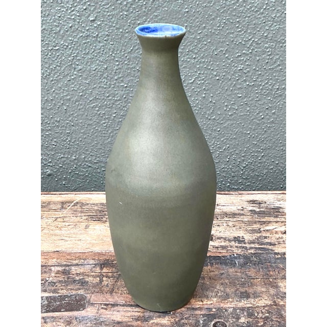Vintage Original Studio Pottery Vase For Sale In West Palm - Image 6 of 12