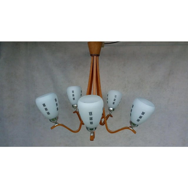 Wooden Chandelier, 1970s For Sale - Image 16 of 16