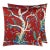 The House Of Scalamandré Enchanted Meadow Square Pillow In Ruby For Sale