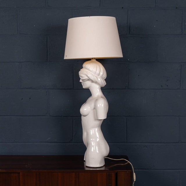 Vintage Italian Ceramic Table Lamp by Giulio Ciniglia for Vivai Del Sud, 1970 For Sale - Image 4 of 17