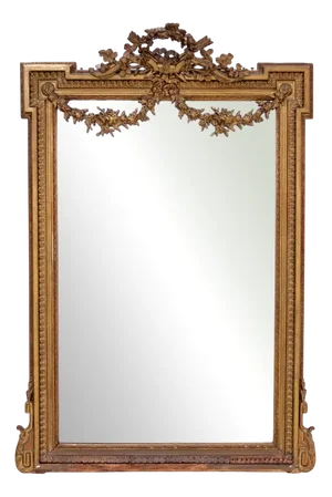 Large Mirror in Gold Frame, France