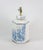 Chinoiserie Vintage English Export Tea Caddy Hand-Painted Blue and White Table Lamp. For Sale - Image 3 of 6