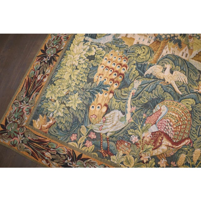 Hand Loom mid 20th French Aubusson Tapestry rug no. j5220 For Sale - Image 4 of 9