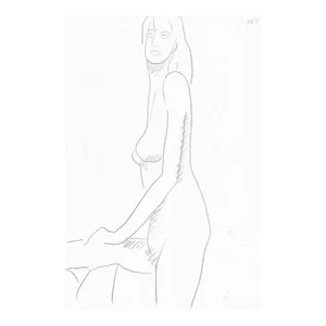 James Bone Standing Male Nude Drawing