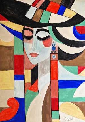 Raymonda Abci Print Woman With Hat