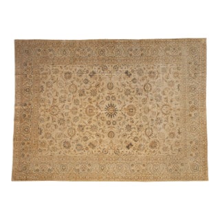 Vintage Distressed Kashan Carpet - 8'7" x 11'8" For Sale