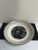 Royal Doulton Pasta Bowl in the Provence Noir Pattern Featuring a Black Floral Center and Striped Border For Sale - Image 10 of 11