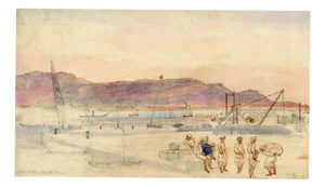 A.H. Walker, Ataka Mountains, Suez Port, Egypt, 1873, Watercolour