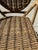 Pair of Vintage French Bistro Bar Stools With Oval Medallion Backs in Honey Woven Rattan For Sale - Image 4 of 12