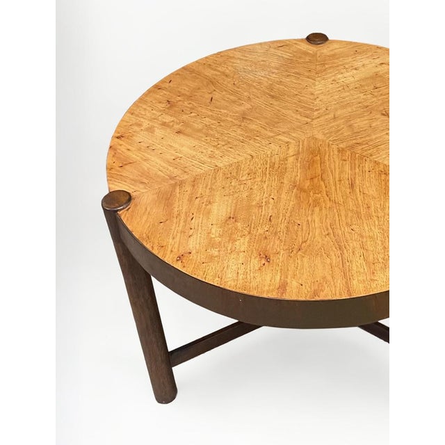 Mid-Century Modern Mid-Century Modern Round Walnut Drum Table in the style of Dunbar, 1950 For Sale - Image 3 of 10