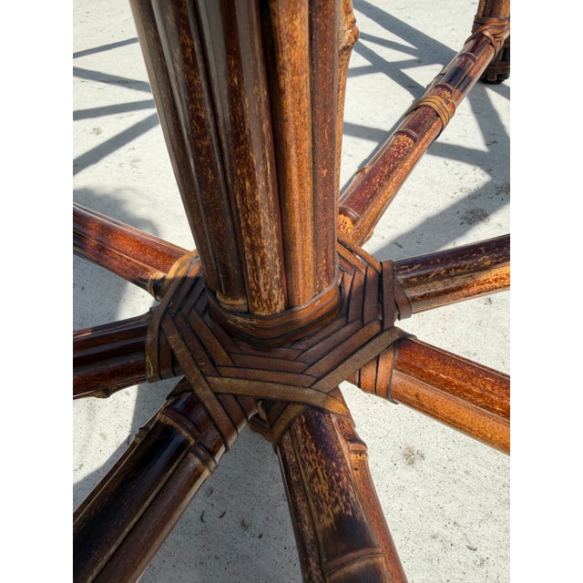 McGuire Bamboo Dining Table Base, Large Size Seats 8-10 For Sale In San Diego - Image 6 of 9