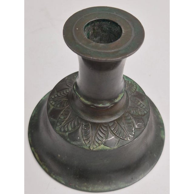 Danish Grace Candleholders in Disko Metal by Just Andersen, 1920s, Set of 2 For Sale - Image 4 of 8