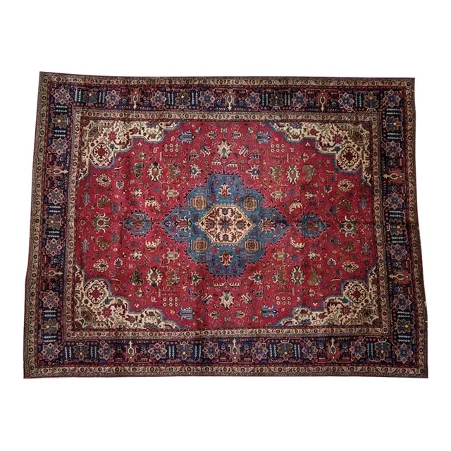1970's Persian Tabriz Rug , 9'8" X 12'5" For Sale
