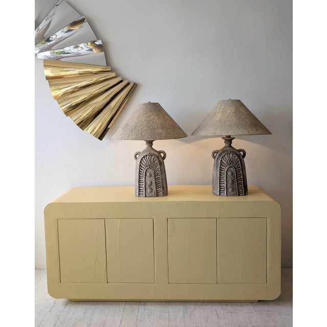 1970s Mid-Century Brutalist Pottery Lamps from Vanguard, USA, 1970s, Set of 2 For Sale - Image 5 of 13