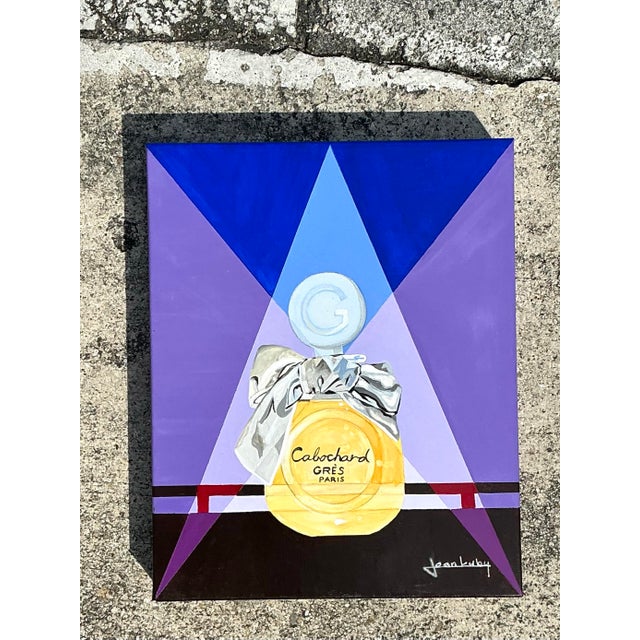 Wood Vintage Bottle Original Oil Painting on Canvas For Sale - Image 7 of 12