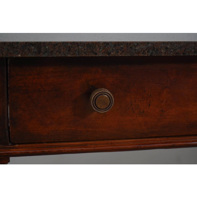 Wood Henredon Acquisitions Marble Top Console Table Server For Sale - Image 7 of 12