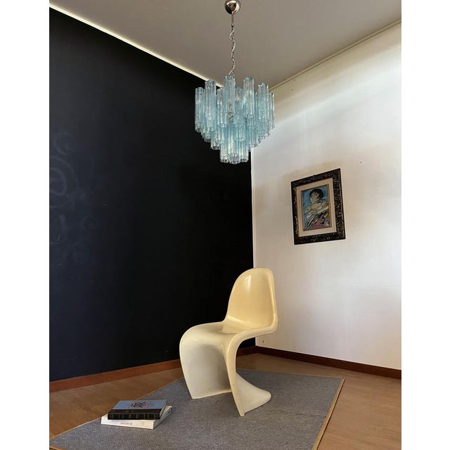 Murano Glass Tube Chandelier, 1990s For Sale - Image 14 of 16
