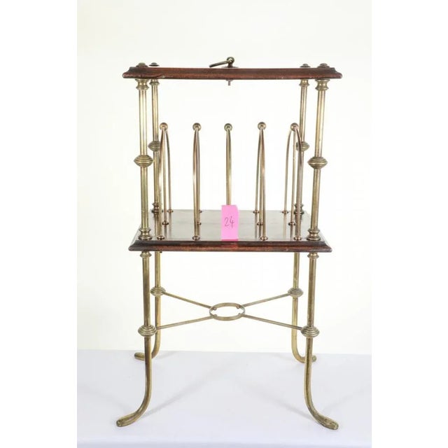 Regency Style Brass Letter Table, 1920s For Sale - Image 4 of 13