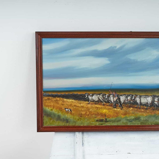 Rural Landscape Painting on Canvas by Nino Zagni, 1990s