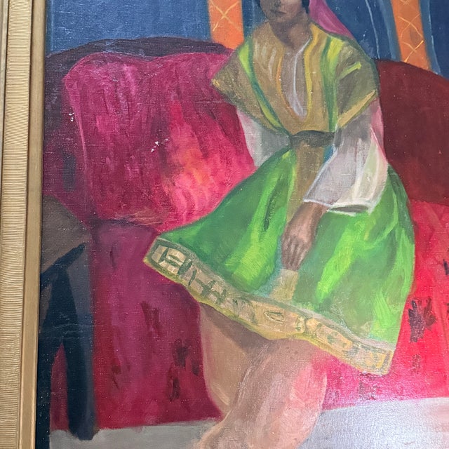 Portrait of a Russian Woman Oil Painting For Sale In Washington DC - Image 6 of 11