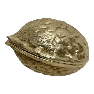 Solid Brass Walnut Shaped Nut Cracker For Sale