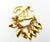 Chanel 1990s Chanel Rare Vintage Gold Plated CC Dangling Leaves Brooch For Sale - Image 4 of 4