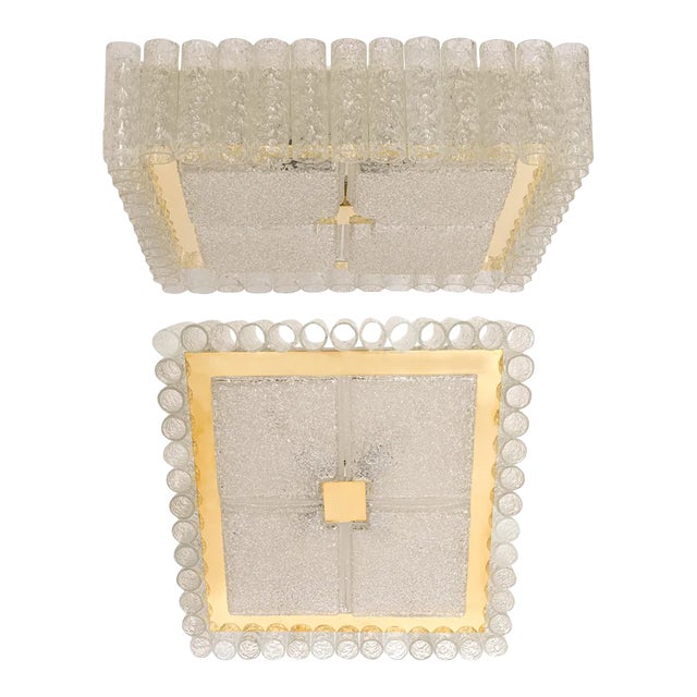 Large Murano Glass Flush Mount by Doria, Germany, 1960s For Sale