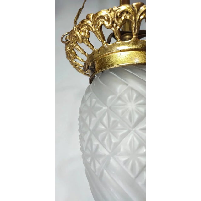 Brass Ceiling Lamp, Spain, 1950s For Sale - Image 6 of 8