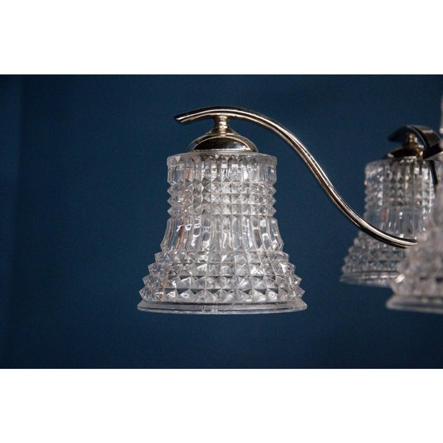 Metal Mid-20th Century Hanging Lamp, Poland, 1950s For Sale - Image 7 of 9