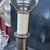Vintage Stiffel Pewter Barley Twist Candlestick Lamps With Shades - A Pair - Newly Rewired For Sale - Image 10 of 12